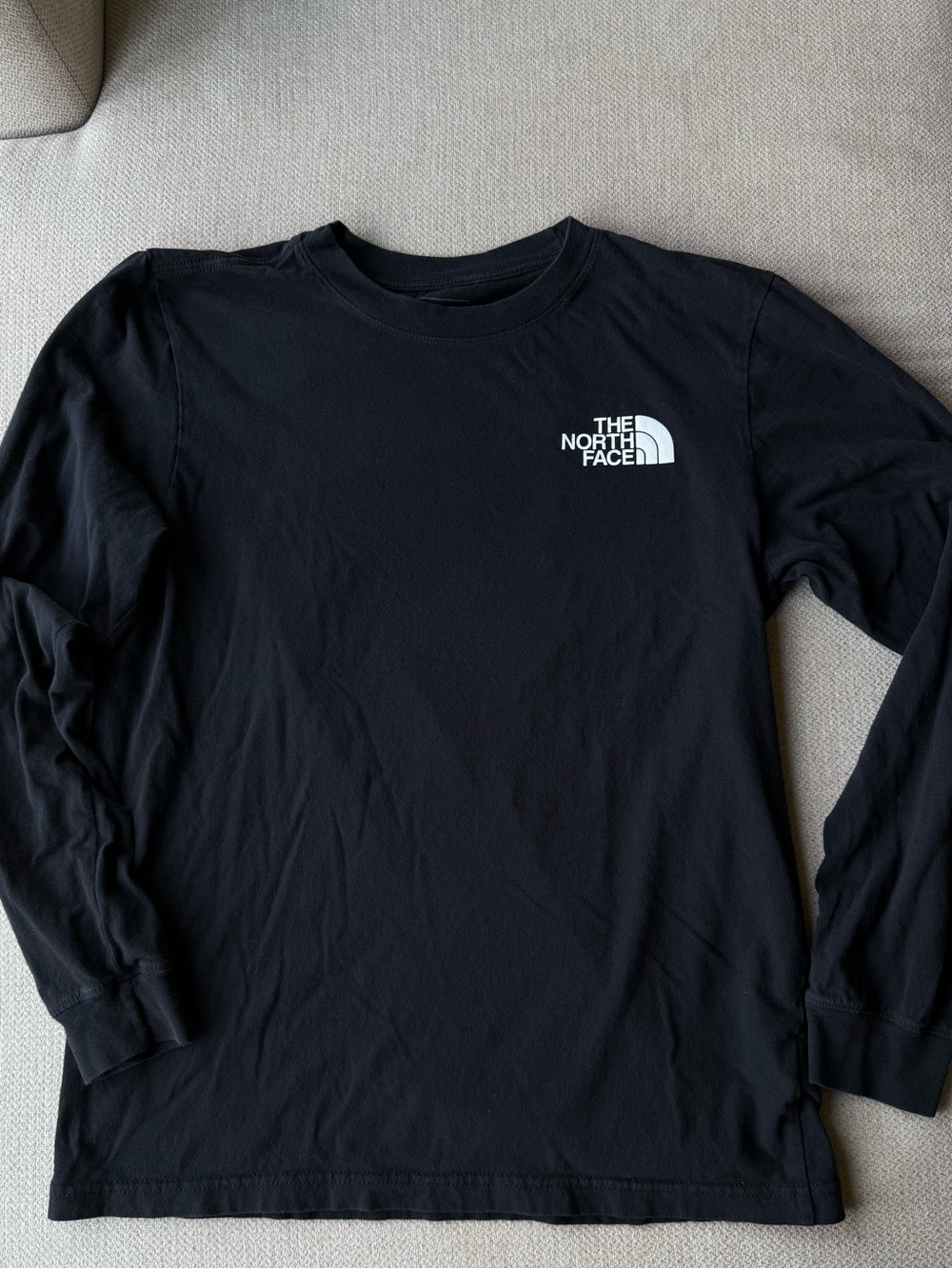The North Face Black Tee with White Logo